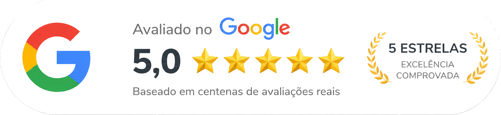 Avaliação Google 5 estrelas